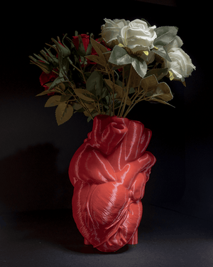 Élethű szív alakú váza - 23 cm