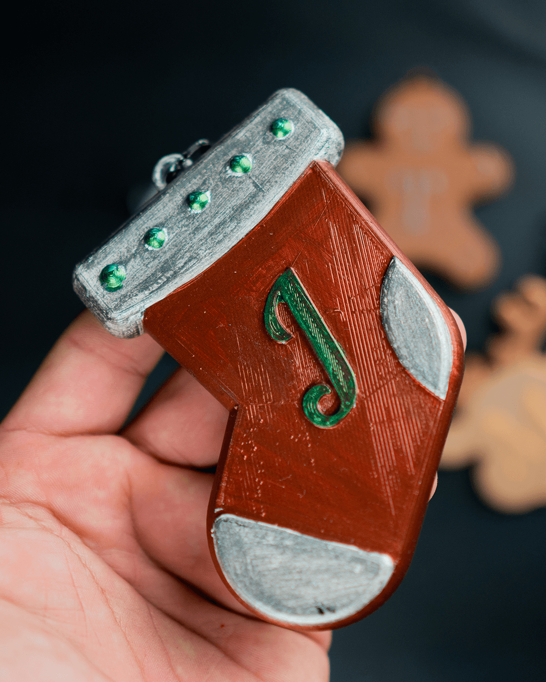 Feliratozható 3D nyomtatott karácsonyfadíszek - 5 db