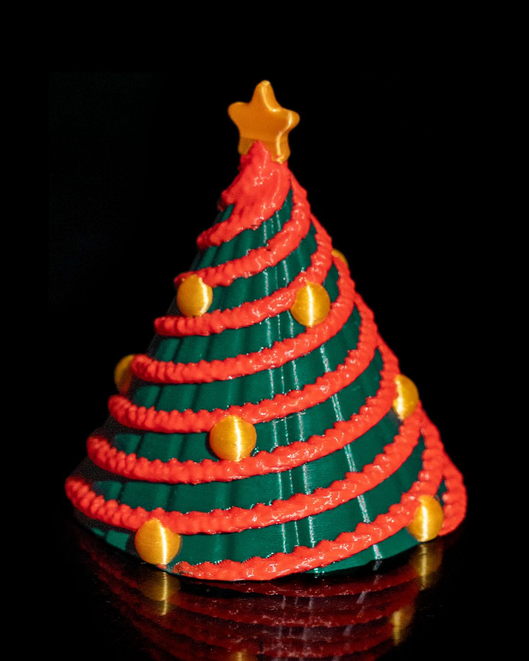 3D nyomtatott karácsonyfa beugró törzzsel